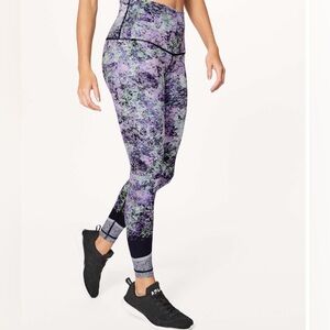 Lululemon Wunder Under High Rise, NULUX, 28", Vivid Vision 50g Multi Black, 8